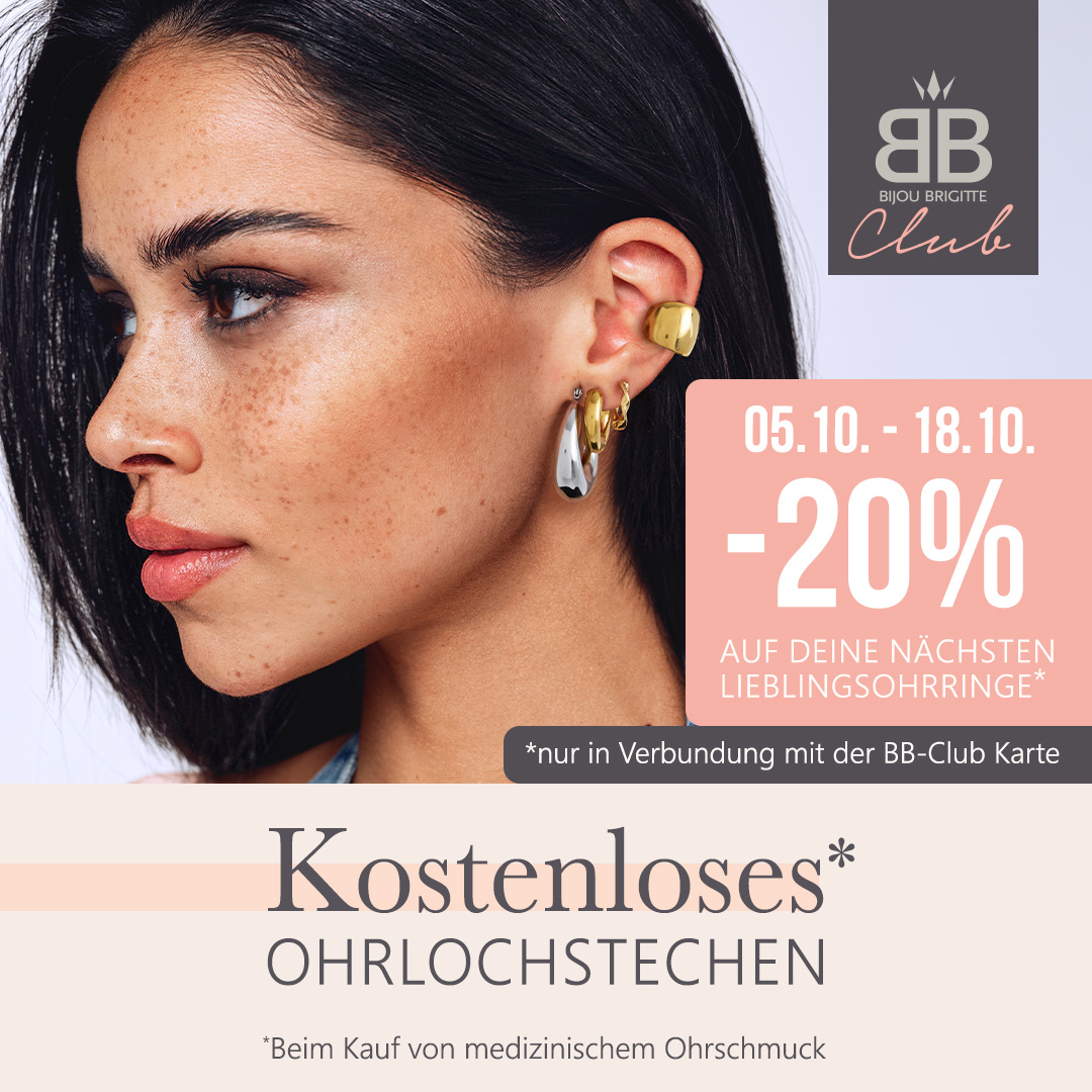 We Love Earpiercing: Ohrlochaktion bei Bijou Brigitte