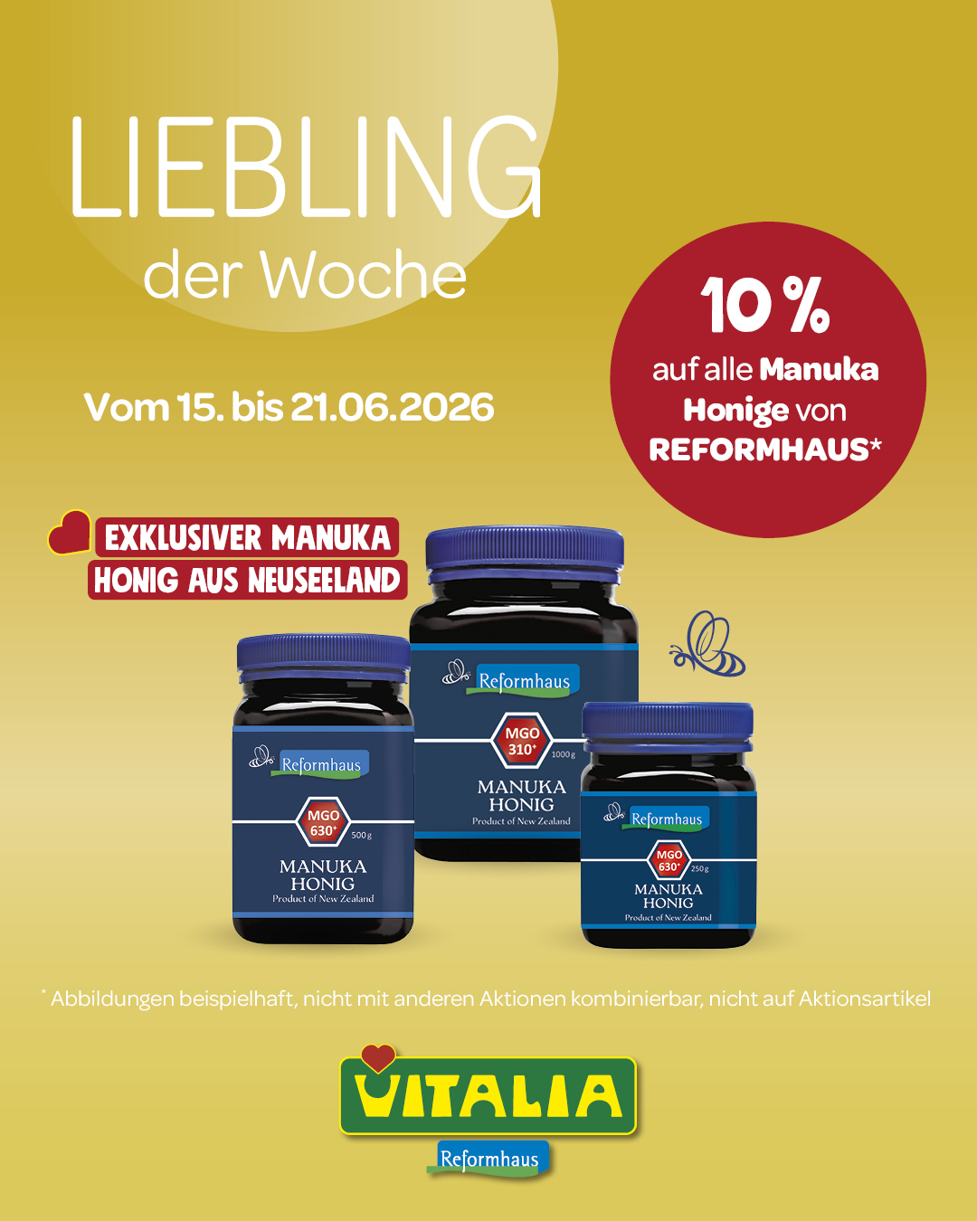 Liebling der Woche – 10% auf alle Manuka Honige von Reformhaus
